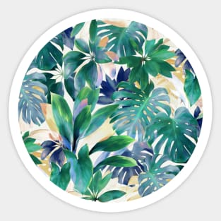 Pastel Summer Tropical Emerald Jungle Sticker